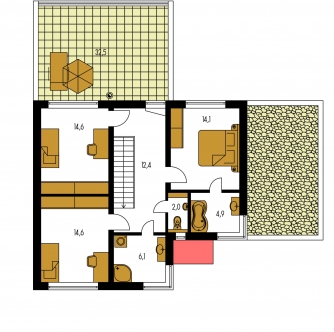 Mirror image | Floor plan of second floor - CUBER 8